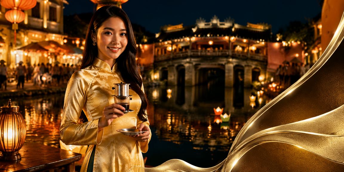 Người dùng mặc áo dài tại Hội An đăng ký tài khoản casino trực tuyến trên điện thoại