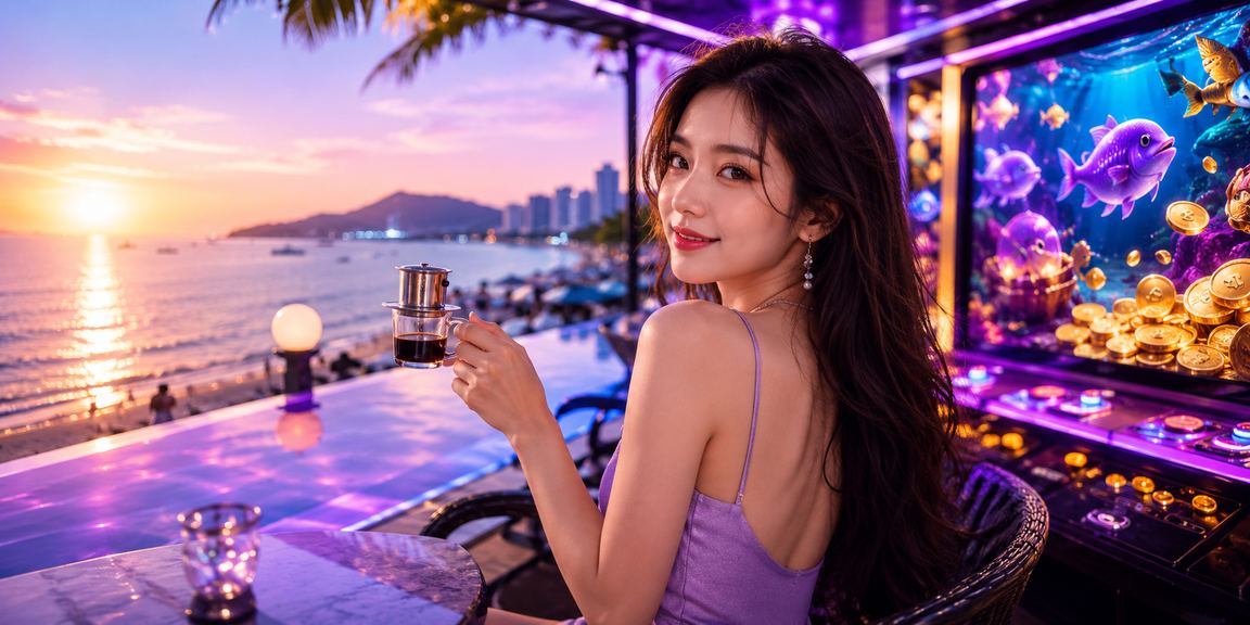 Người dùng tại Vũng Tàu thư giãn tại quán cà phê và tham gia cá cược trực tuyến qua điện thoại